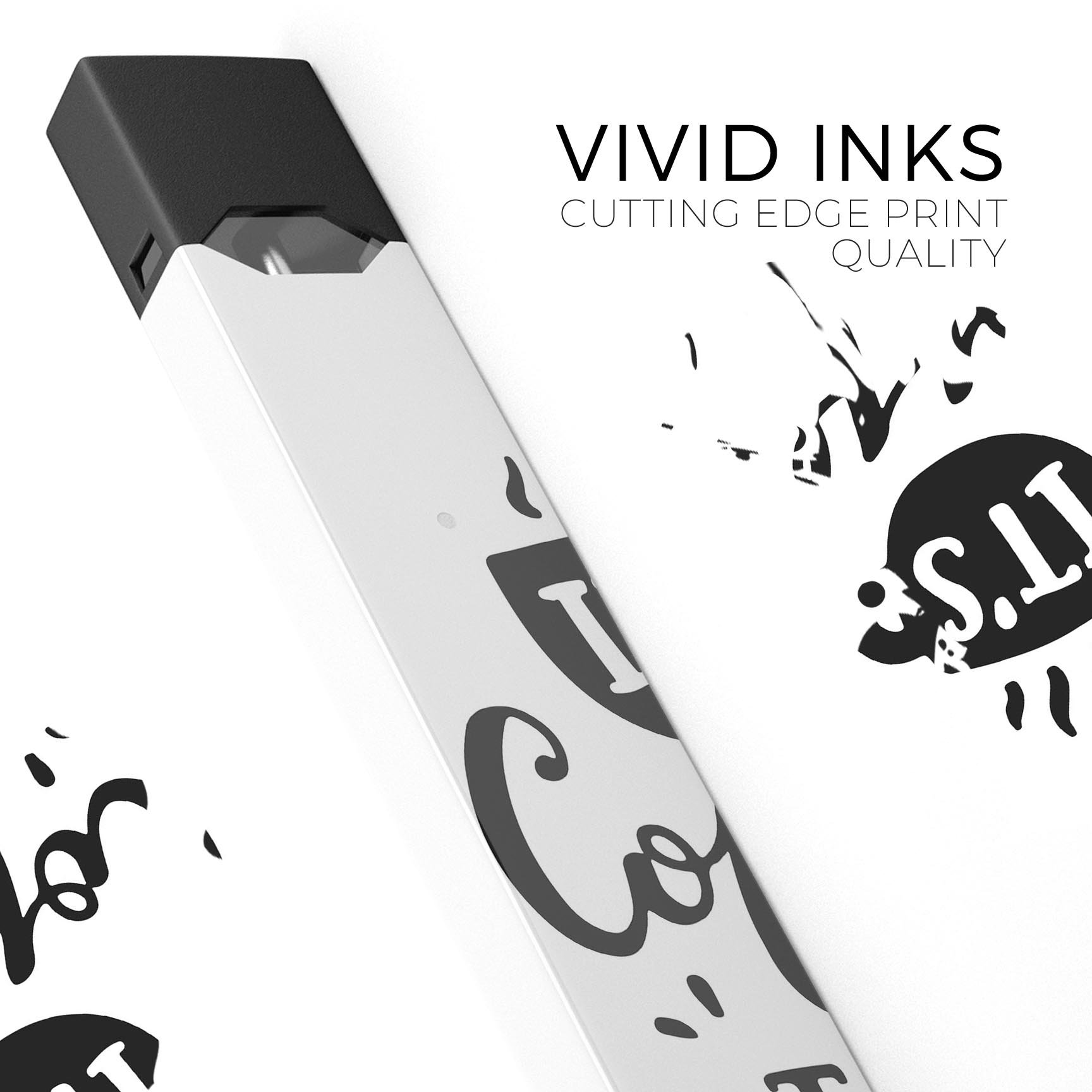 Its Coffee Time premium decal skin-wrap sticker designed for JUUL vaping device, featuring a stylish coffee-themed design.